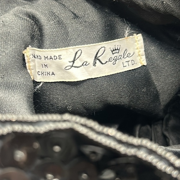 VTG La Regale Ltd Evening Bag Beaded Sequin Drawstring Purse Crossbody Reticule - Picture 7 of 12